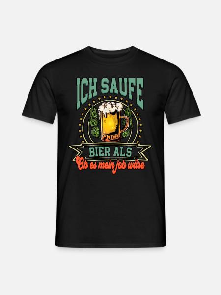 Bier - Männer T-Shirt - Schwarz