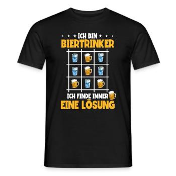 Ich bin Biertrinker Bier - Männer T-Shirt - Schwarz - Vorne - AI Model Male 178 light (178cm)