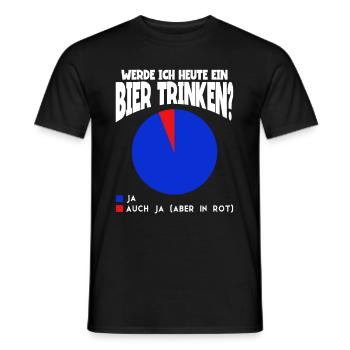 Werde ich heute ein Bier trinken Bier - Männer T-Shirt - Schwarz - Vorne - AI Model Male 178 light (178cm)