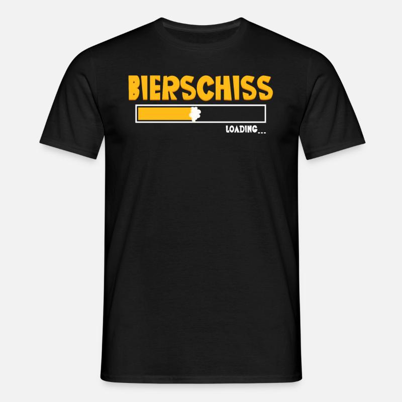 Bierschiss Loading Bier - Männer T-Shirt - Schwarz