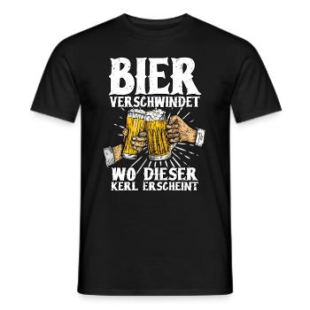 Bier - Männer T-Shirt - Schwarz - Vorne - AI Model Male 178 light (178cm)