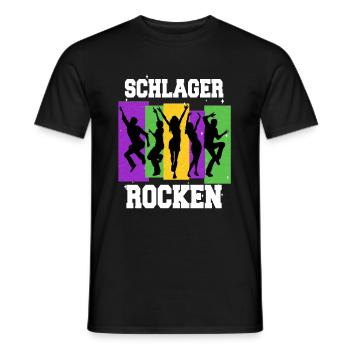 Schlagerparty Schlager - Männer T-Shirt - Schwarz - Vorne - AI Model Male 178 light (178cm)