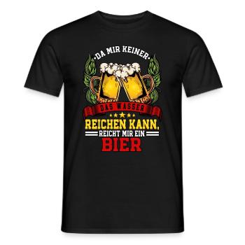 Da mir keiner das Wasser reichen kann Bier - Männer T-Shirt - Schwarz - Vorne - AI Model Male 178 light (178cm)