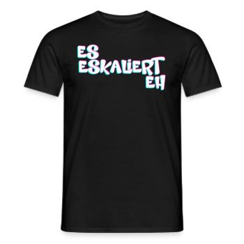 Es Eskaliert Eh Techno Rave - Männer T-Shirt - Schwarz - Vorne - AI Model Male 178 light (178cm)