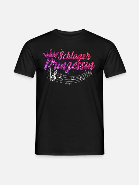 Schlagerparty Schlager Prinzessin - Männer T-Shirt - Schwarz