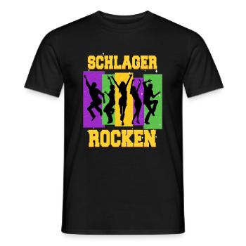 Schlagerparty Schlager - Männer T-Shirt - Schwarz - Vorne - AI Model Male 178 light (178cm)