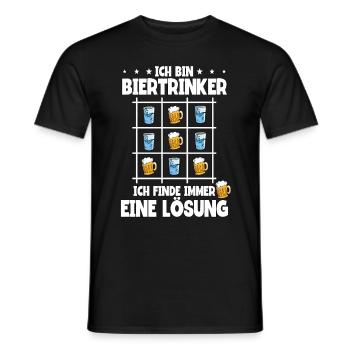 Ich bin Biertrinker Bier - Männer T-Shirt - Schwarz - Vorne - AI Model Male 178 light (178cm)