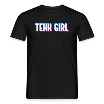 Tekk Girl Techno Frauen - Männer T-Shirt - Schwarz - Vorne - AI Model Male 178 light (178cm)