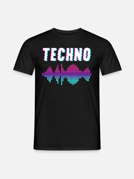 Techno Musik - Männer T-Shirt - Schwarz