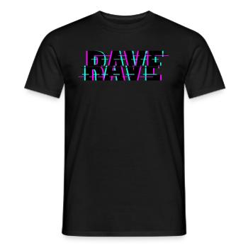 Techno Musik Rave - Männer T-Shirt - Schwarz - Vorne - AI Model Male 178 light (178cm)