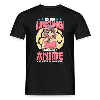 Anime Spruch Weeb Otaku - Männer T-Shirt - Schwarz - Vorne - AI Model Male 178 light (178cm)