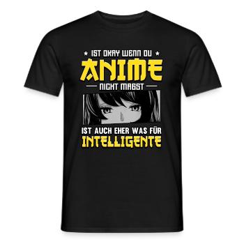 Anime Spruch Weeb Otaku - Männer T-Shirt - Schwarz - Vorne - AI Model Male 178 light (178cm)