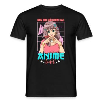 Anime Spruch Weeb Otaku - Männer T-Shirt - Schwarz - Vorne - AI Model Male 178 light (178cm)