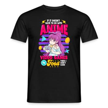 Anime Spruch Weeb Otaku - Männer T-Shirt - Schwarz - Vorne - AI Model Male 178 light (178cm)
