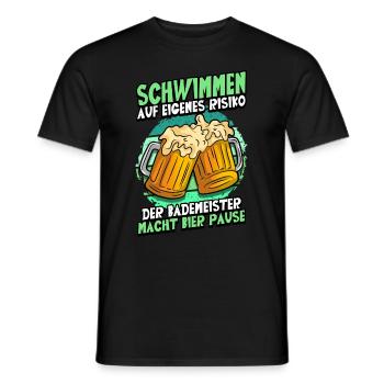 Rettungsschwimmer Bademeister - Männer T-Shirt - Schwarz - Vorne - AI Model Male 178 light (178cm)
