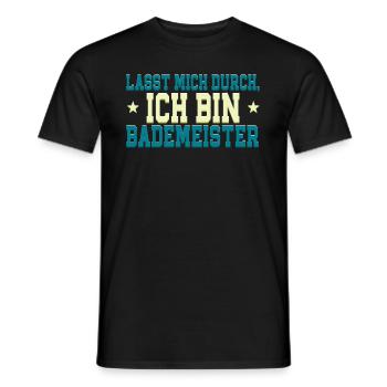 Rettungsschwimmer Bademeister - Männer T-Shirt - Schwarz - Vorne - AI Model Male 178 light (178cm)