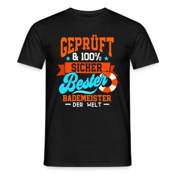 Rettungsschwimmer Bademeister - Männer T-Shirt - Schwarz - Vorne - AI Model Male 178 light (178cm)