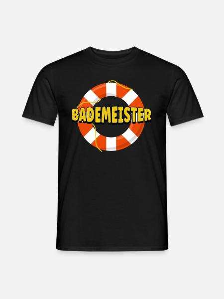 Rettungsschwimmer Bademeister - Männer T-Shirt - Schwarz