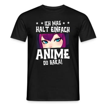 Anime Spruch Weeb Otaku - Männer T-Shirt - Schwarz - Vorne - AI Model Male 178 light (178cm)