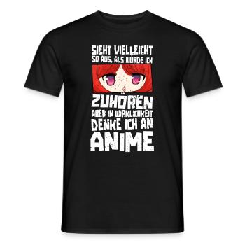 Anime Spruch Weeb Otaku - Männer T-Shirt - Schwarz - Vorne - AI Model Male 178 light (178cm)