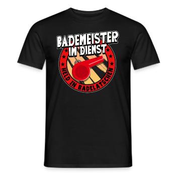 Rettungsschwimmer Bademeister - Männer T-Shirt - Schwarz - Vorne - AI Model Male 178 light (178cm)