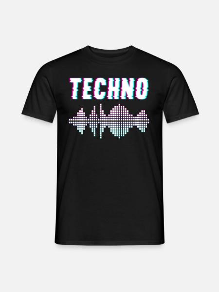 Techno Musik - Männer T-Shirt - Schwarz