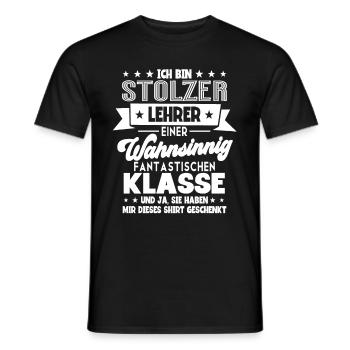 Lehrer Lehrerin Klassenlehrer Ich Bin Stolzer - Männer T-Shirt - Schwarz - Vorne - AI Model Male 178 light (178cm)