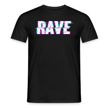 Techno Musique Rave - T-shirt homme - noir - Devant - AI Model Male 178 light (178cm)