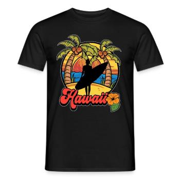 Surfing Surf Surfer Hawaii - Men's T-Shirt - black - Front - AI Model Male 178 light (178cm)