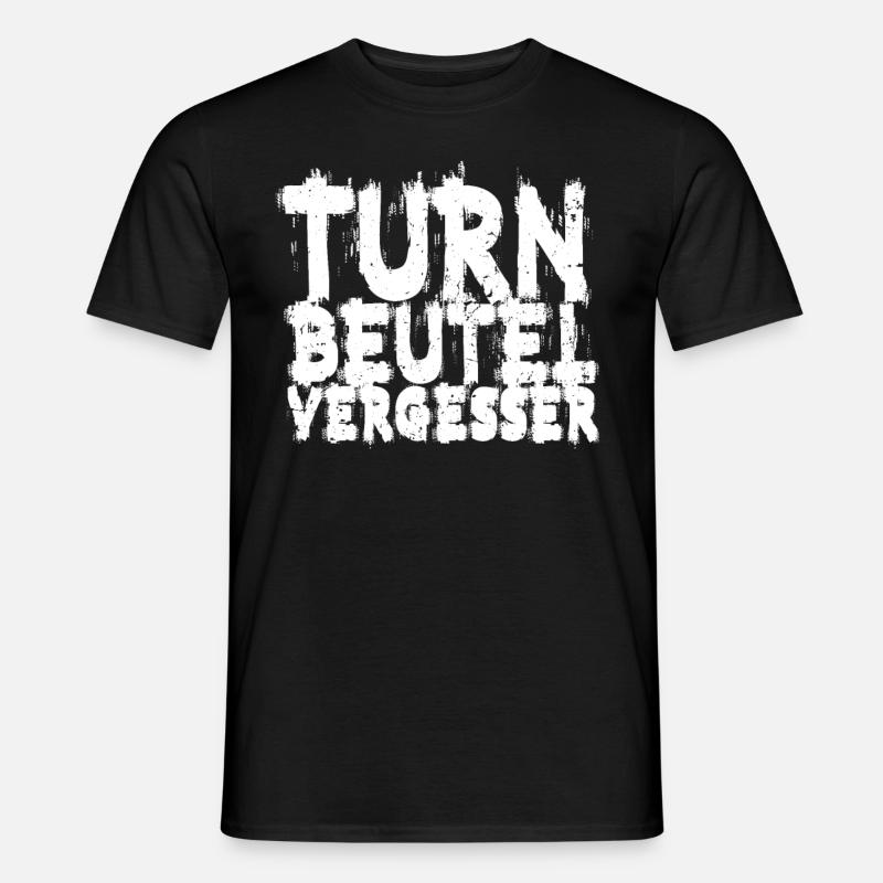 Techno Musik Turnbeutelvergesser - Männer T-Shirt - Schwarz
