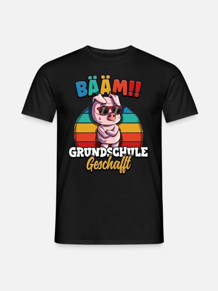 Bääm Grundschule Geschafft - Männer T-Shirt - Schwarz