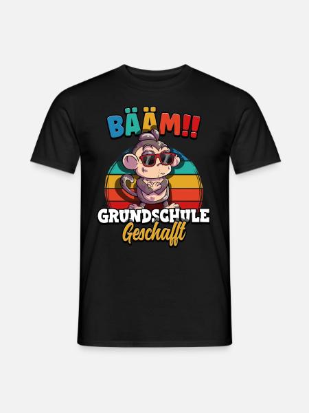 Bääm Grundschule Geschafft - Männer T-Shirt - Schwarz