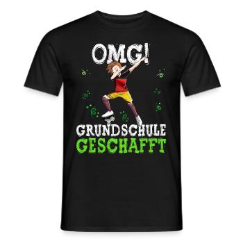 Grundschule Geschafft Fußball 6. Klasse - Männer T-Shirt - Schwarz - Vorne - AI Model Male 178 light (178cm)