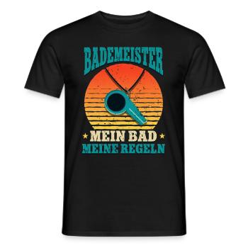Rettungsschwimmer Bademeister - Männer T-Shirt - Schwarz - Vorne - AI Model Male 178 light (178cm)