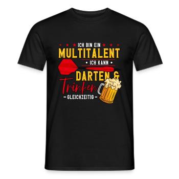 Darts Dartspieler - Männer T-Shirt - Schwarz - Vorne - AI Model Male 178 light (178cm)