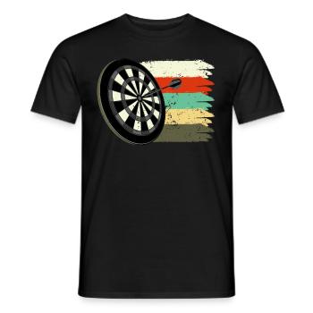 Fléchettes Rétro Fléchettes Joueur de fléchettes - T-shirt homme - noir - Devant - AI Model Male 178 light (178cm)