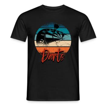 Fléchettes Rétro Fléchettes Joueur de fléchettes - T-shirt homme - noir - Devant - AI Model Male 178 light (178cm)