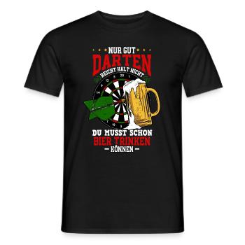 Darts Dartspieler - Männer T-Shirt - Schwarz - Vorne - AI Model Male 178 light (178cm)