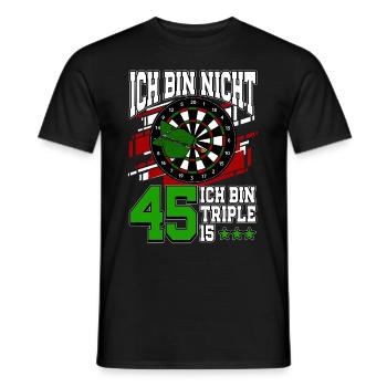 Ich bin nicht 45 ich bin Triple 15 - 45. - Männer T-Shirt - Schwarz - Vorne - AI Model Male 178 light (178cm)