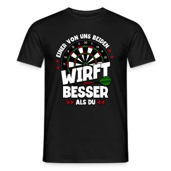 Darts Dartspieler - Männer T-Shirt - Schwarz - Vorne - AI Model Male 178 light (178cm)