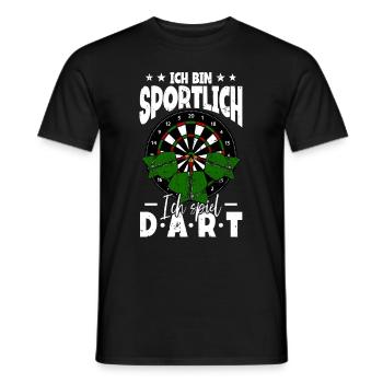 Darts Dartspieler - Männer T-Shirt - Schwarz - Vorne - AI Model Male 178 light (178cm)