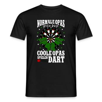 Dart Opa Darts Dartspieler - Männer T-Shirt - Schwarz - Vorne - AI Model Male 178 light (178cm)