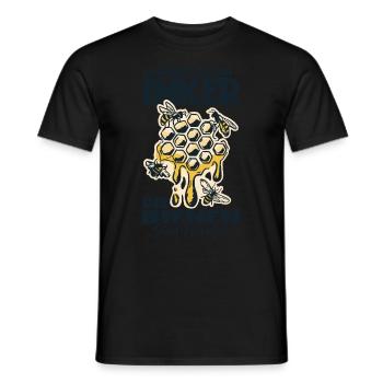 Beware of the beekeeper The bees are harmless - Men's T-Shirt - black - Front - AI Model Male 178 light (178cm)