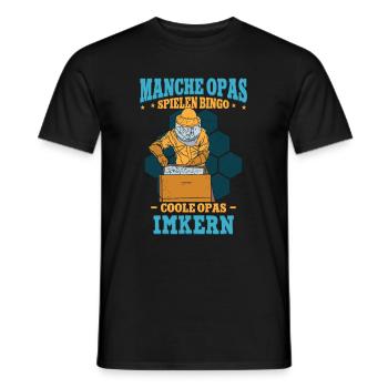 Rentner Opa Bienenzüchter Imker - Männer T-Shirt - Schwarz - Vorne - AI Model Male 178 light (178cm)