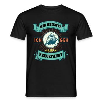 Assez pour moi je pars en croisière - T-shirt homme - noir - Devant - AI Model Male 178 light (178cm)