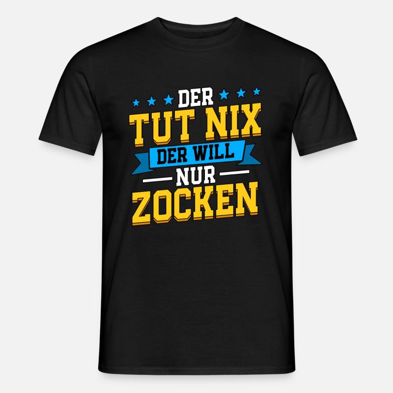 Zocken Gaming - Männer T-Shirt - Schwarz