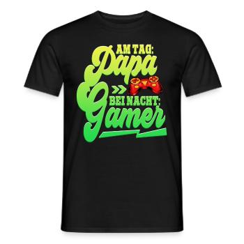 Zocken Gaming Papa - T-shirt homme - noir - Devant - AI Model Male 178 light (178cm)