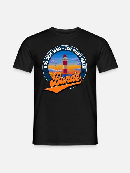 Bunde - Männer T-Shirt - Schwarz