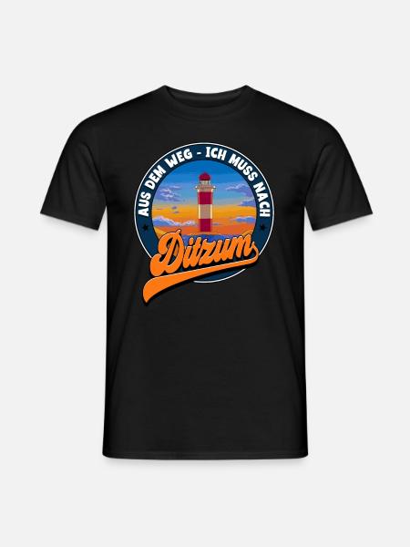 Ditzum - Männer T-Shirt - Schwarz