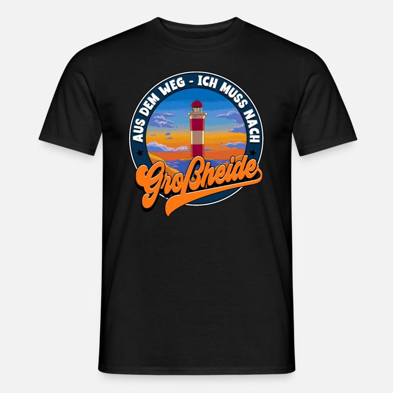 Großheide - Männer T-Shirt - Schwarz